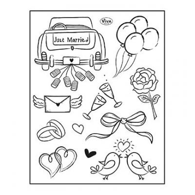 ViVa Clear Stamps - Just Married